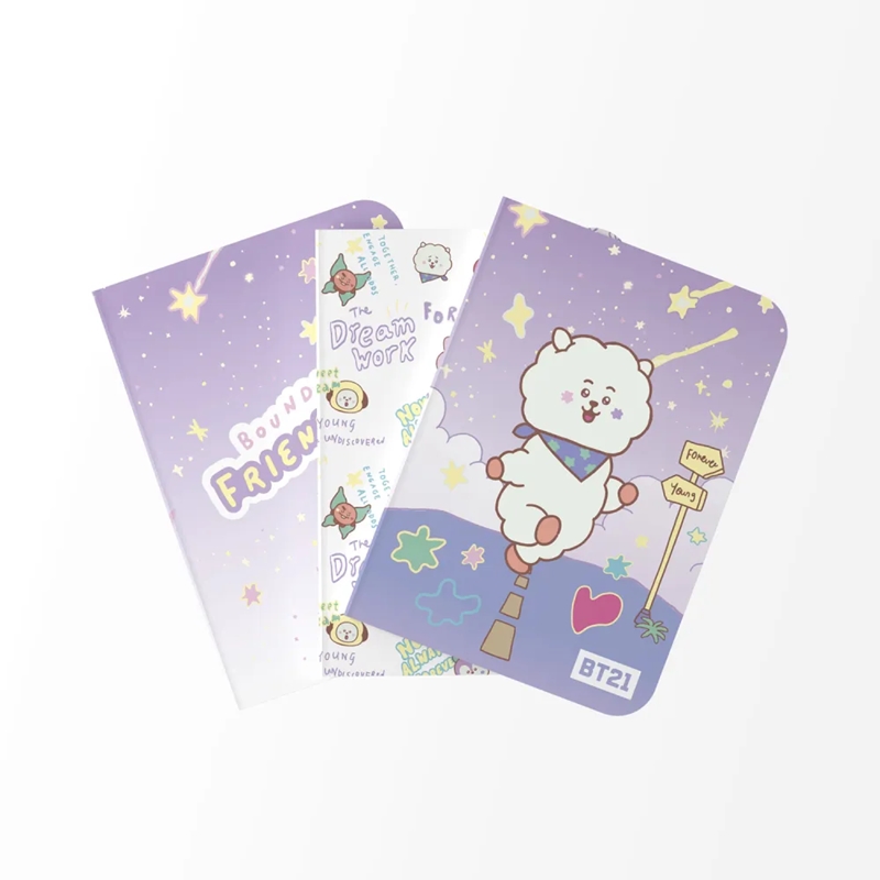 BT21 RJ A6 piezīmju grāmatiņu komplekts, 3 gab.
