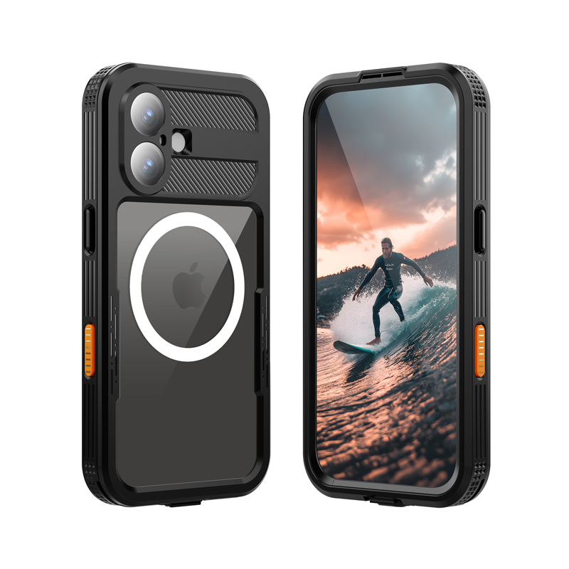 Crong Seal Cover IP68 ūdensizturīgs vāciņš ierīcei iPhone 17, melns