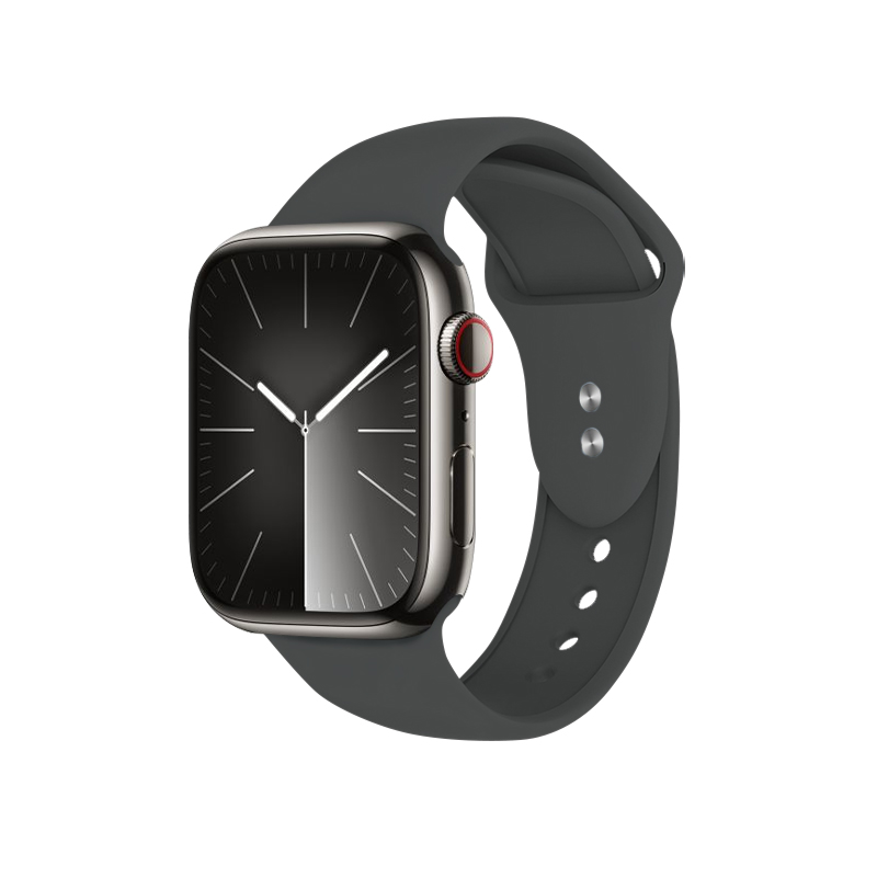 Crong Liquid  siksniņa Apple Watch 44 / 45 / 46 / 49 mm, grafīta krāsā