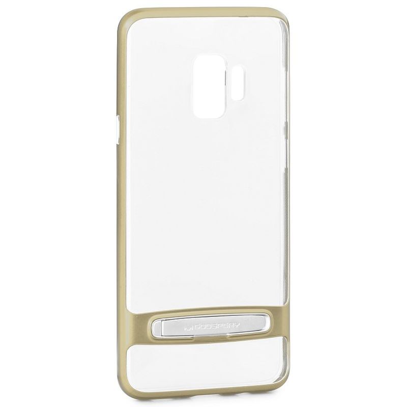 Mercury Dream Bumper vāciņš ierīcei Samsung Galaxy S9, ar metāla statīvu, zelta krāsā