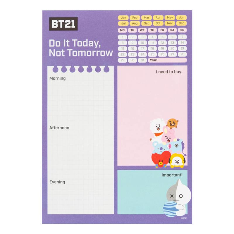 BT21 A5 dienas plānotājs