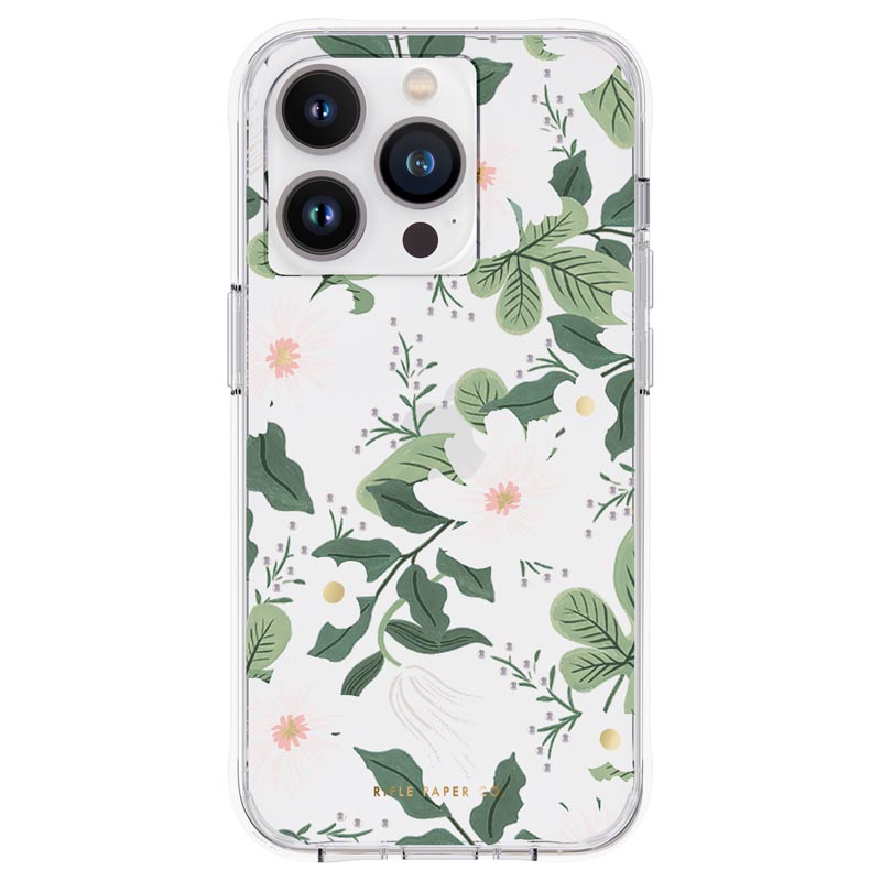 Rifle Paper Clear vāciņš ierīcei iPhone 14 Pro, ar “Willow” rakstu
