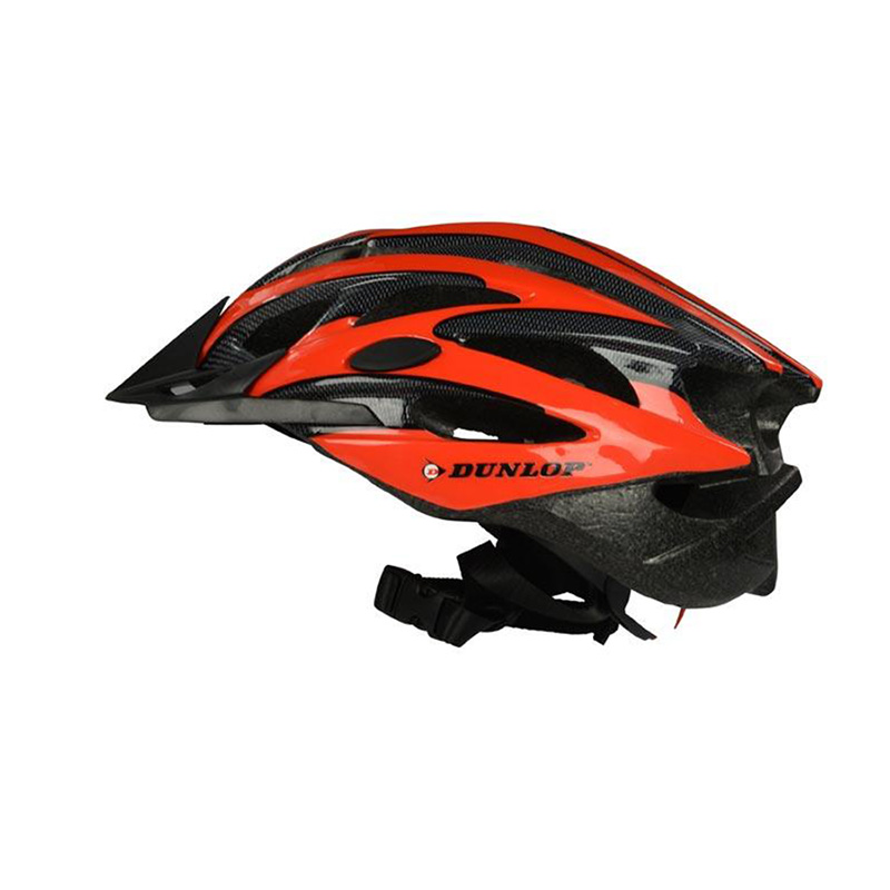 Dunlop regulējama MTB velosipēda ķivere, M izmērs, 55–58 cm, sarkana / melna