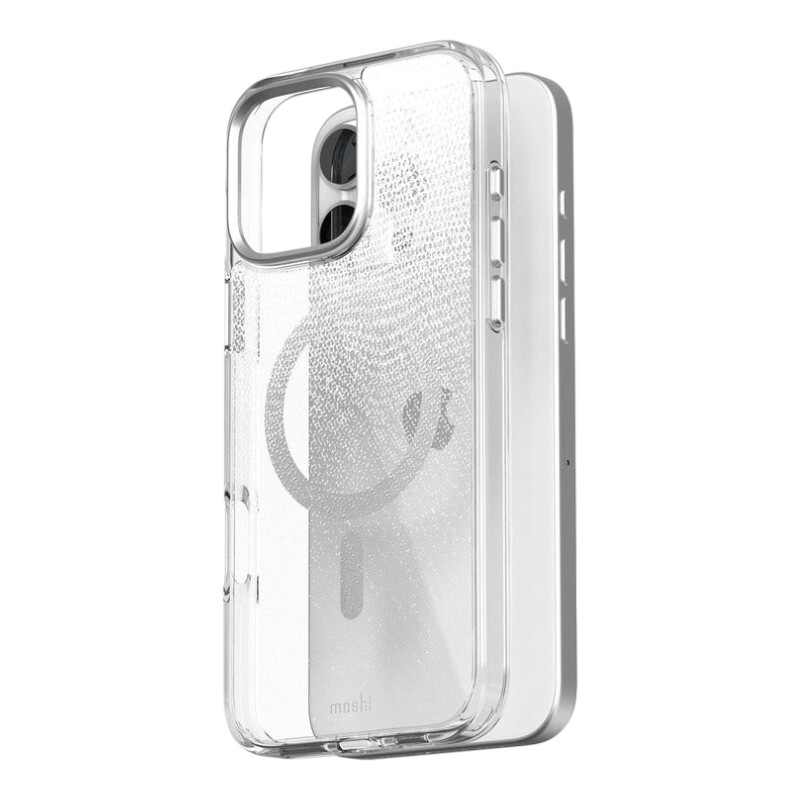 Moshi iGlaze MagSafe vāciņš ierīcei iPhone 16 Pro Max, “Mist White” krāsā