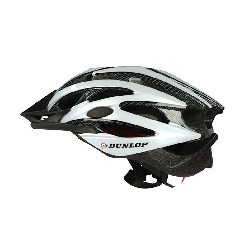 Dunlop regulējama MTB velosipēda ķivere, M izmērs, 55–58 cm, balta / melna
