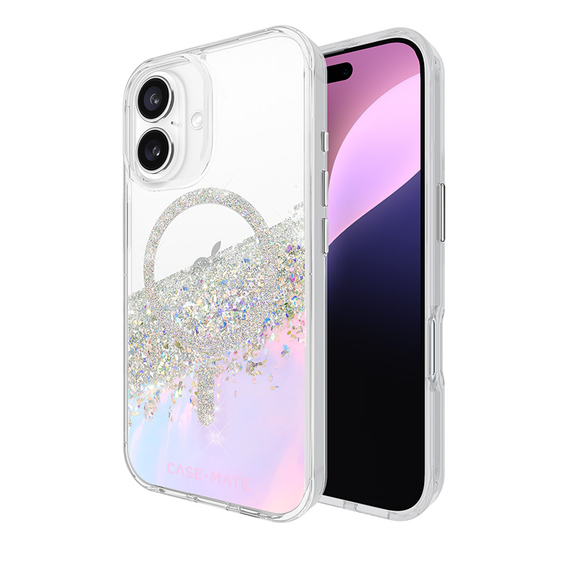 Case-Mate Karat MagSafe vāciņš ierīcei iPhone 16, hologrāfisks Soap Bubble