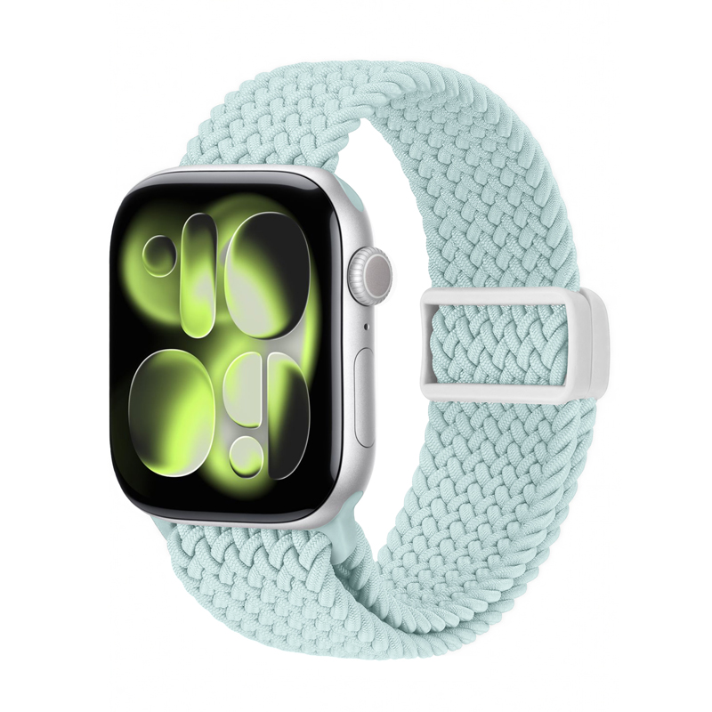 Crong Wave Band pīta Apple Watch siksniņa, 44/45/46/49 mm, piparmētru zaļa