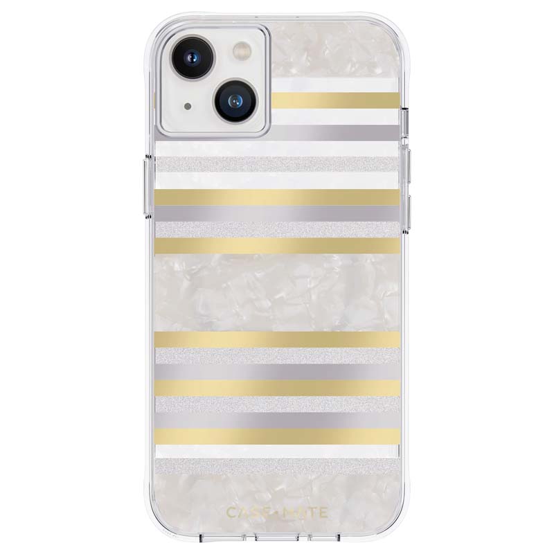 Case-Mate Pearl Stripes MagSafe vāciņš ierīcei iPhone 14 Plus, rotāts ar perlamutru