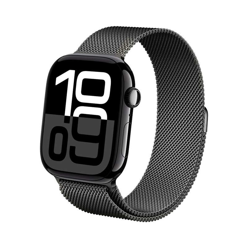 Crong Milano Steel nerūsējošā tērauda siksniņa Apple Watch 38 / 40 / 41 / 42 mm, grafīta krāsā