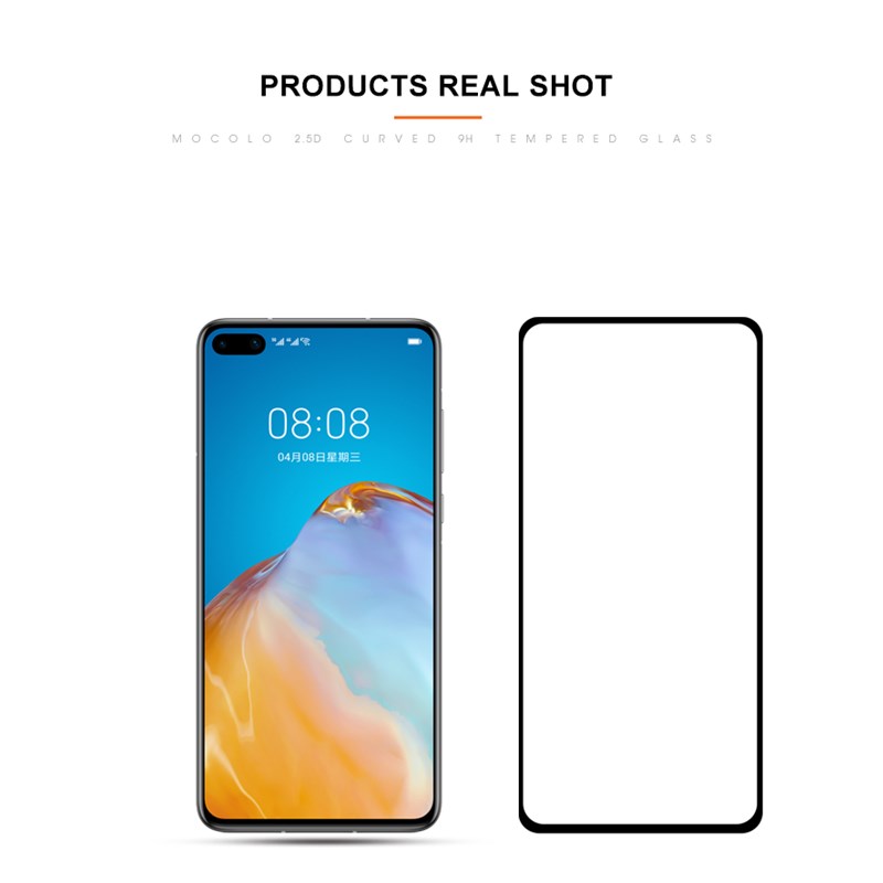 Mocolo 2.5D Full Glue rūdīta stikla ekrāna aizsargs Huawei P40