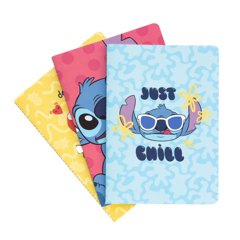 Disney Stitch Tropical A5 piezīmju grāmatu komplekts, 3 gab.