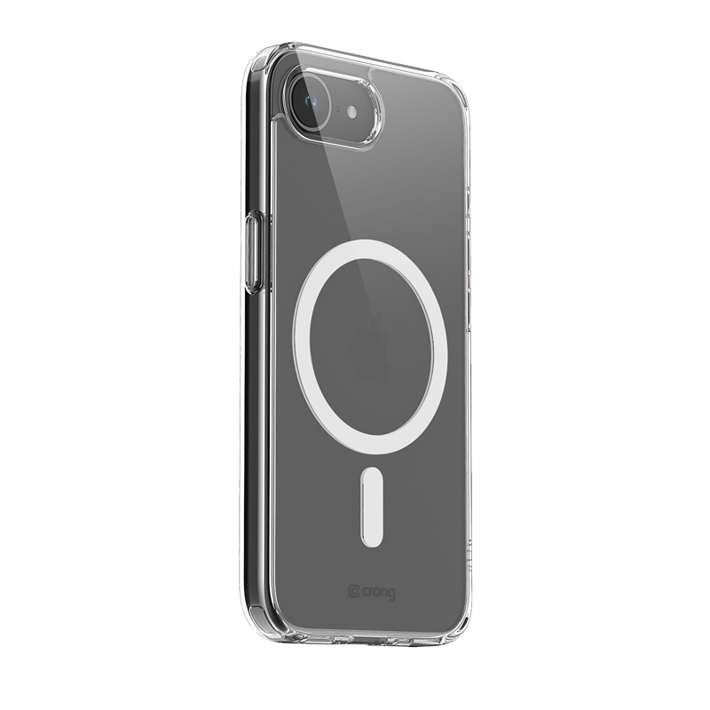 Crong Clear MAG Cover MagSafe vāciņš ierīcei iPhone 17e / 16e, caurspīdīgs