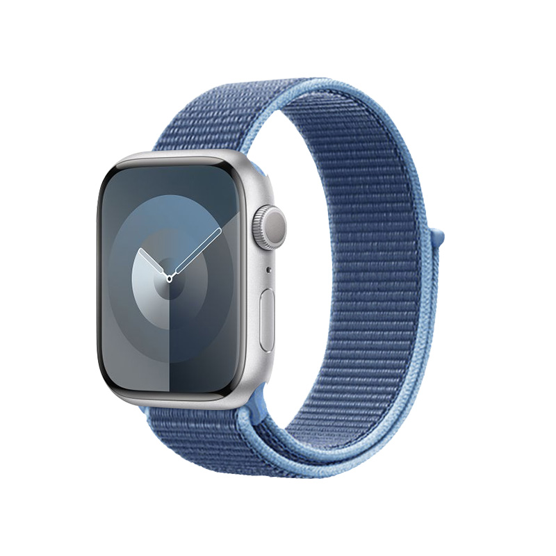 Crong Nylon Sport siksniņa Apple Watch 38 / 40 / 41 mm un 42 mm (Series 10 / 11) modeļiem, okeāna zila