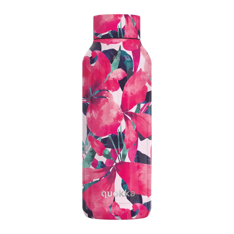 Quokka Solid nerūsējošā tērauda termopudele, 510 ml, Pink Bloom