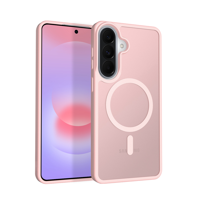 Crong Hybrid Matte Magnetic MagSafe vāciņš ierīcei Samsung Galaxy A37 / A36, rozā
