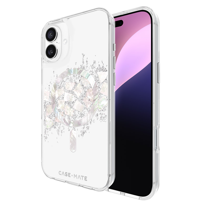 Case-Mate Karat MagSafe vāciņš ar perlamutra ielaidumiem ierīcei iPhone 16 Plus, A Touch of Pearl