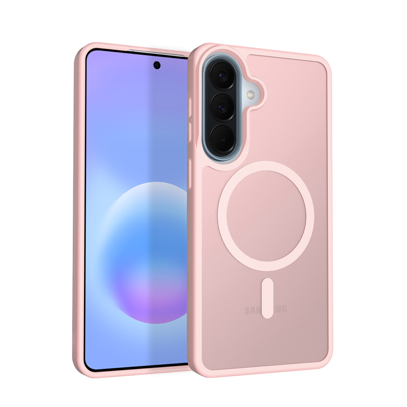 Crong Hybrid Matte Magnetic MagSafe vāciņš ierīcei Samsung Galaxy A57, rozā