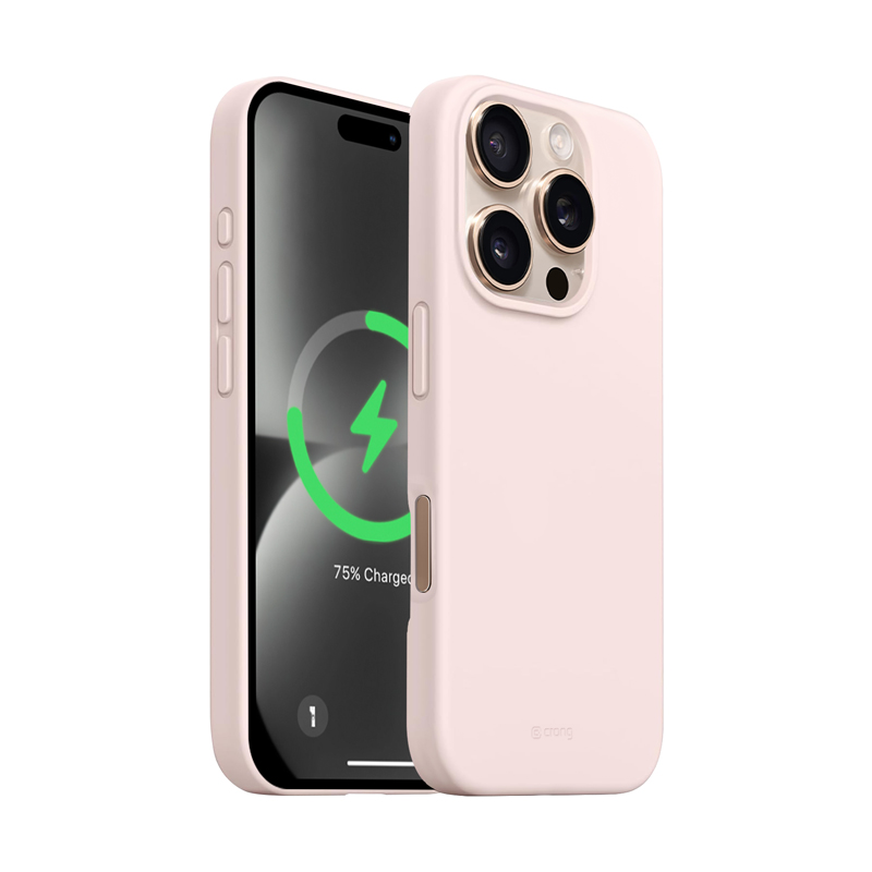 Crong Color Cover Magnetic MagSafe vāciņš ierīcei iPhone 16 Pro Max, smilšu rozā