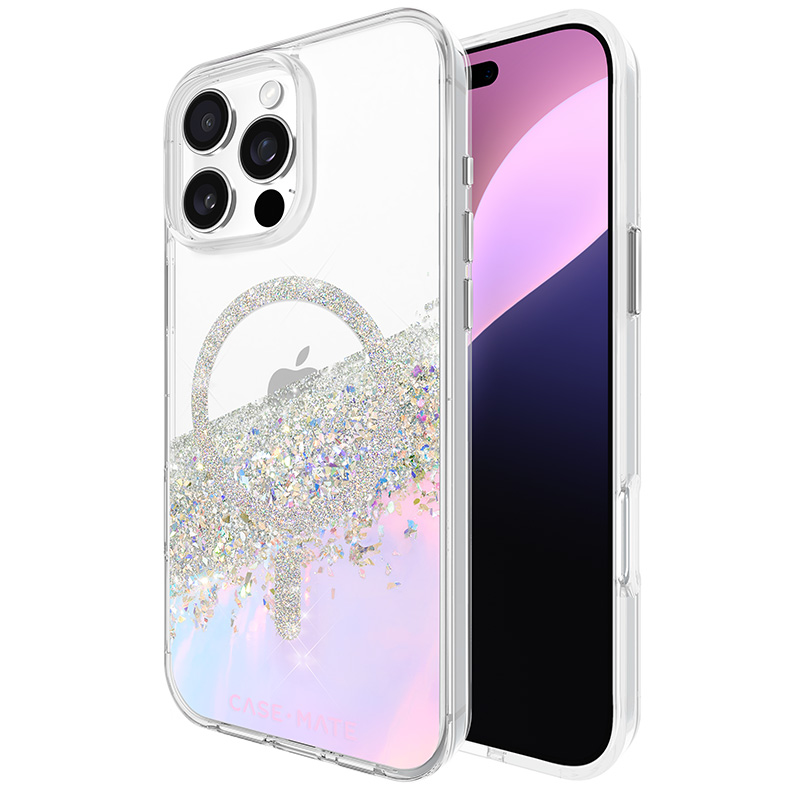 Case-Mate Karat MagSafe vāciņš ierīcei iPhone 16 Pro Max, hologrāfisks Soap Bubble