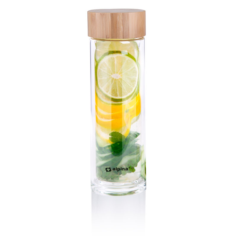 Alpina dubultsienu stikla termopudele, 450 ml