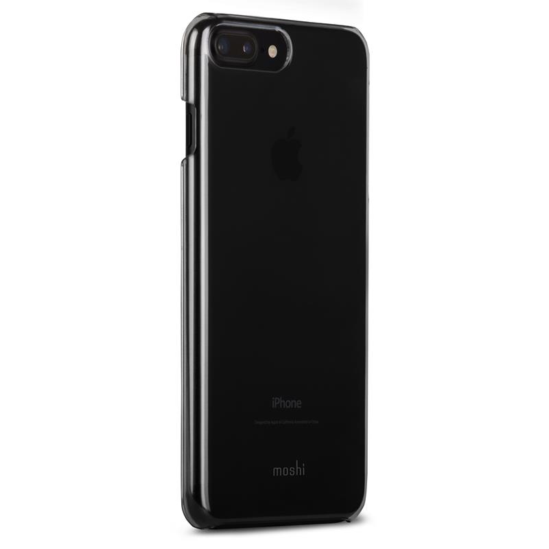 Moshi XT īpaši plāns caurspīdīgs cietais vāciņš iPhone 8 Plus / 7 Plus, “Stealth Black” krāsā