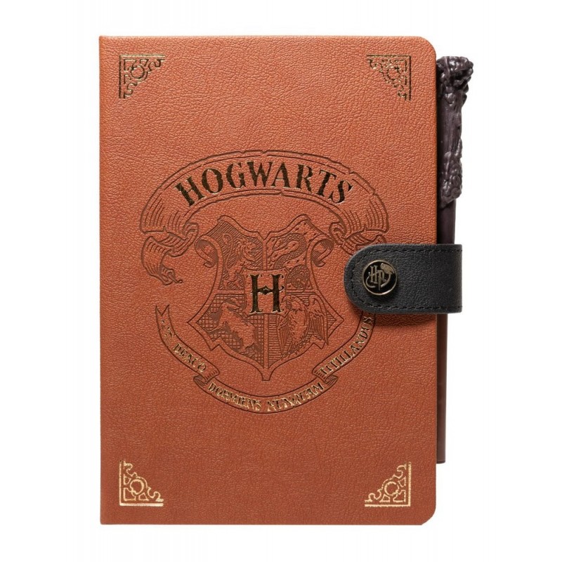 Harry Potter A5 piezīmju grāmata ar burvju nūjiņas formas pildspalvu