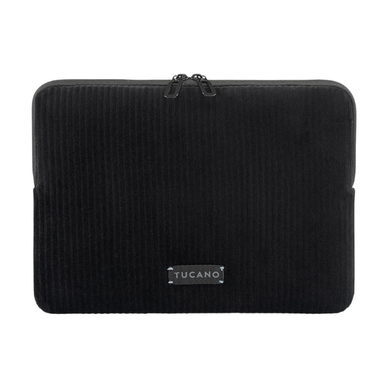 Tucano Velluto 2 neoprēna apvalks ar samta ārpusi 13 collu MacBook Air / Pro un 12 collu klēpjdatoriem, melns