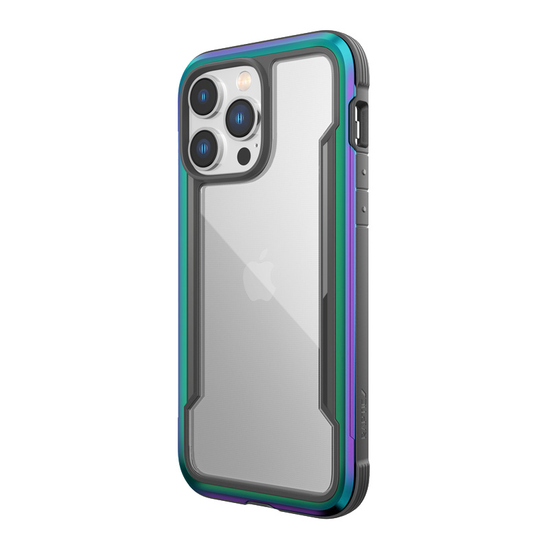 X-Doria Raptic Shield vāciņš ierīcei iPhone 14 Pro Max, alumīnija, pārbaudīts kritienā no 3 m, zaigojošs