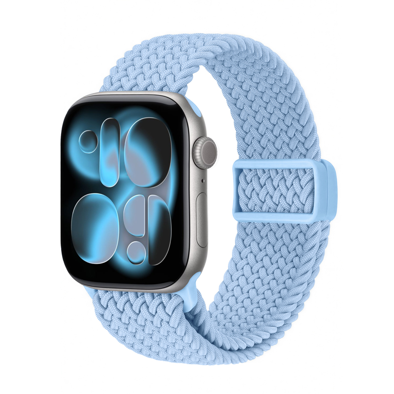 Crong Wave Band pīta Apple Watch siksniņa, 38/40/41/42 mm, debeszils