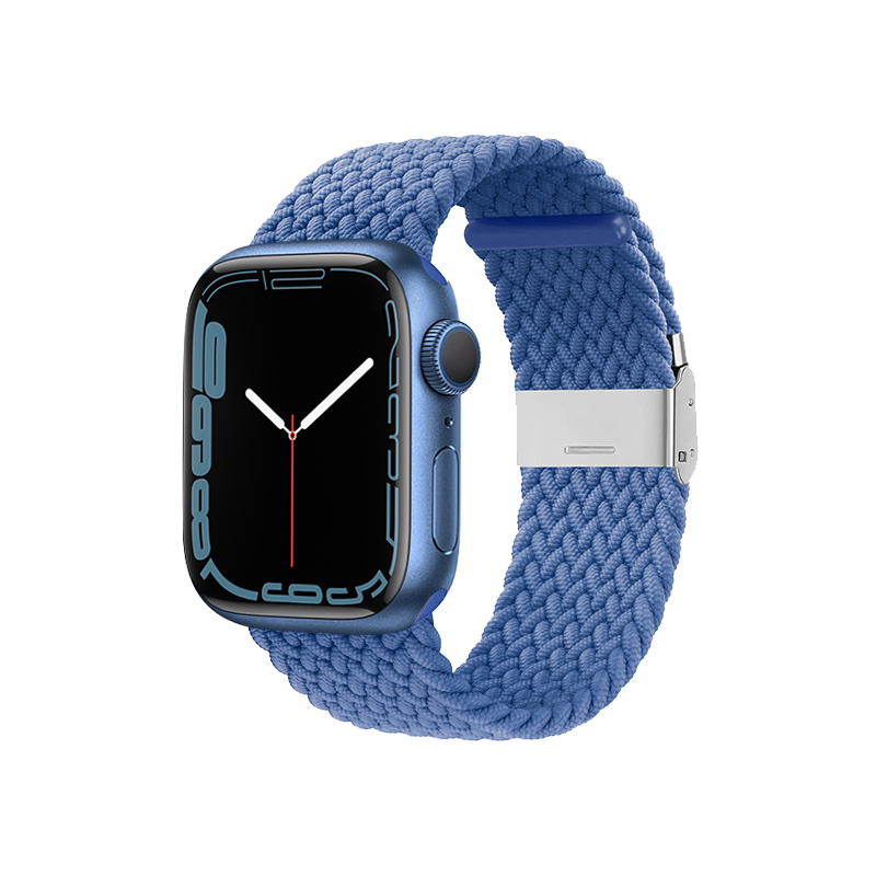 Crong Wave Band pīta siksniņa Apple Watch 38 / 40 / 41 mm un 42 mm (Series 10 / 11) modeļiem, zila