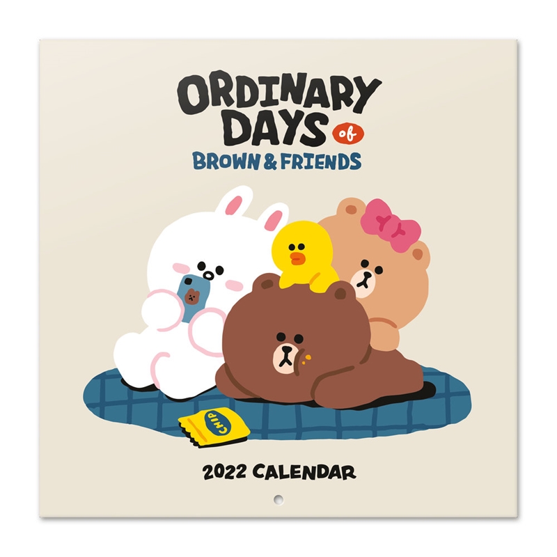 Line Friends 2022. gada kalendārs, 30 × 30 cm