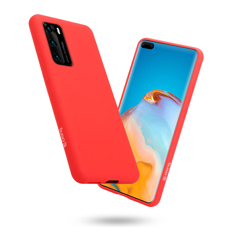 Crong Color Cover vāciņš ierīcei Huawei P40, sarkans