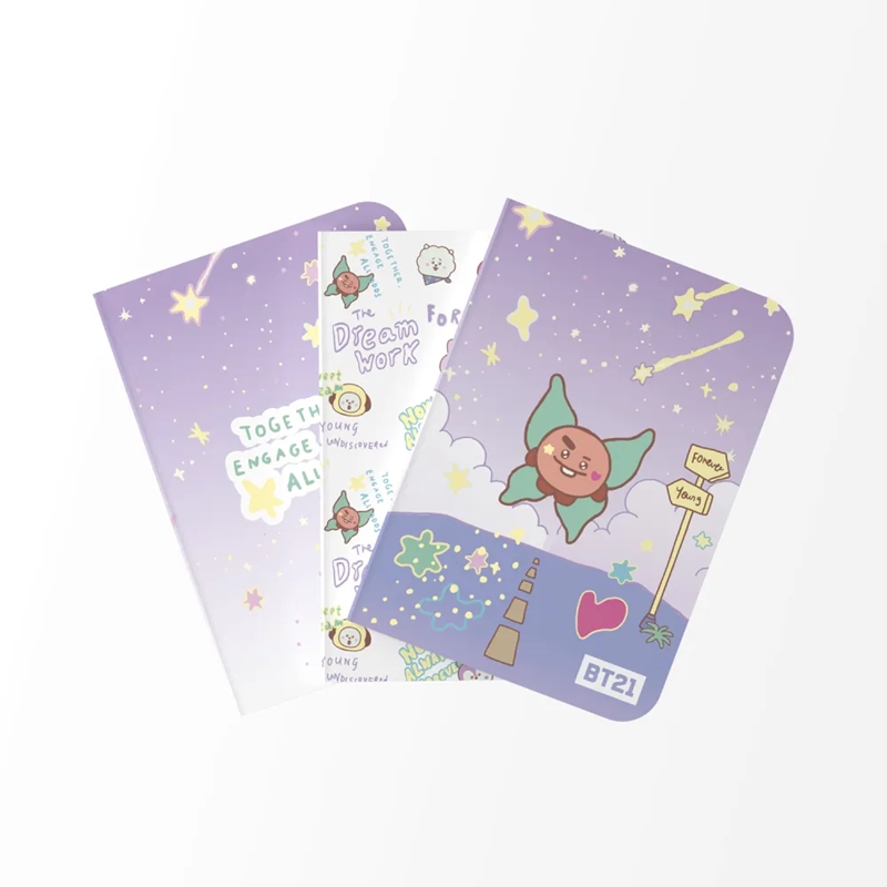 BT21 SHOOKY A6 piezīmju grāmatiņu komplekts, 3 gab.