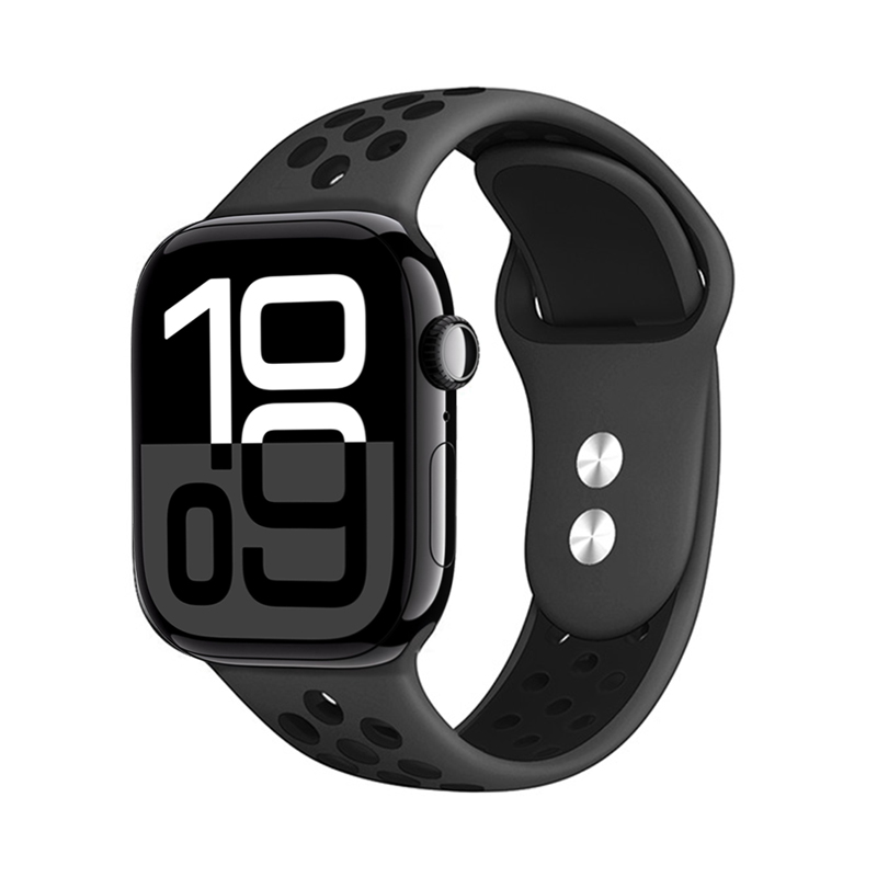 Crong Duo Sport siksniņa Apple Watch 38 / 40 / 41 / 42 mm, pelēka un melna