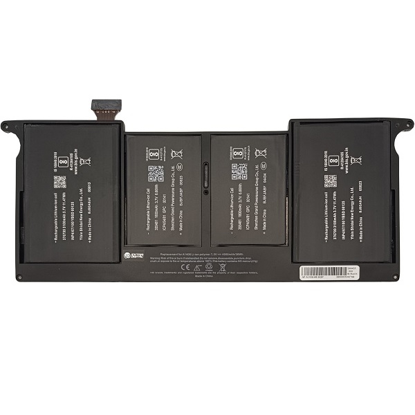 Klēpjdatora akumulators A1406 un A1495 modeļiem, 4900 mAh, Premium