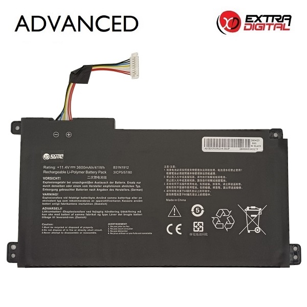 Klēpjdatora akumulators Asus B31N1912, 3600 mAh, Extra Digital Advanced