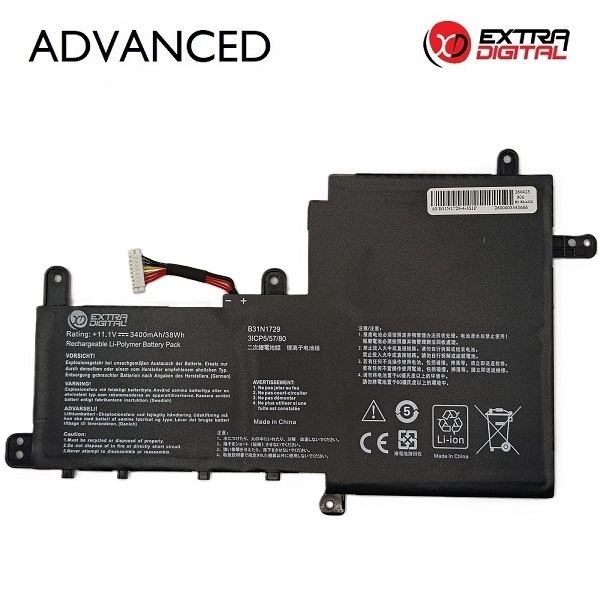 ASUS B31N1729 klēpjdatora akumulators, 3400 mAh, Extra Digital Advanced