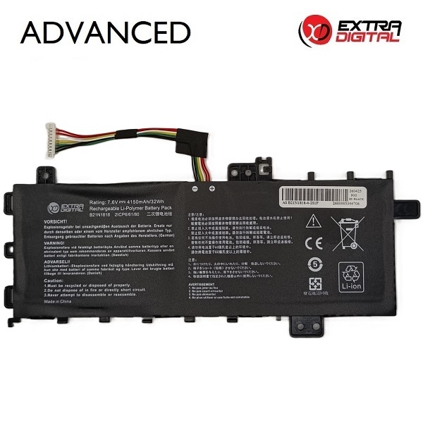 ASUS C21n1818-1 klēpjdatora akumulators, 4150 mAh, Extra Digital Advanced