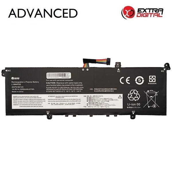 Klēpjdatora akumulators LENOVO L19M4PDD, 3200 mAh, Extra Digital Advanced