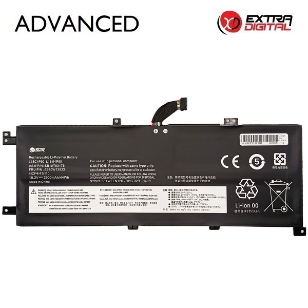 Klēpjdatora akumulators LENOVO L18M4P90, 2900 mAh, Extra Digital Advanced