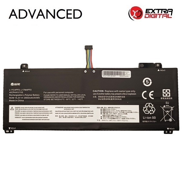 Klēpjdatora akumulators LENOVO L17C4PF0, 2900 mAh, Extra Digital Advanced