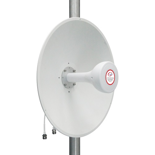 Параболическая антенна 5G / LTE / CBRS 2x2 MIMO, 1.7-4.2GHz, 17dBi+19dBi