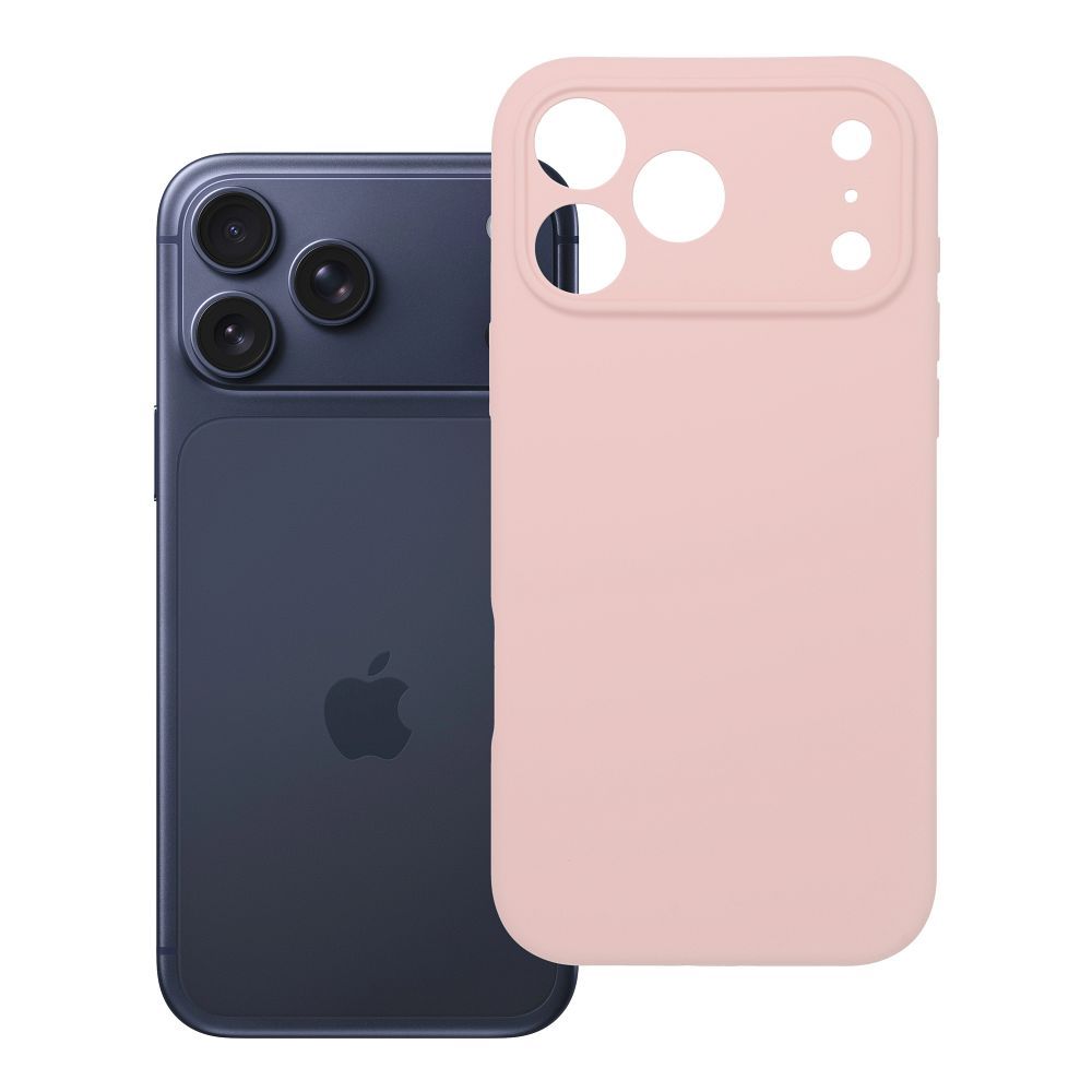Viedtālruņa apvalks no silikona 2mm IPHONE 17 Pro Max smilšrozā
