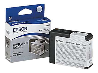 Epson C13T580900 / T5809 UltraChrome K3 80 ml, Stylus Pro 3800 / 3880 tintes kasetne, ļoti gaiši melna
