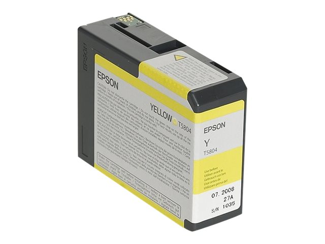 Epson C13T580400 / T5804 UltraChrome K3 80 ml, Stylus Pro 3800 / 3880 tintes kasetne, dzeltena