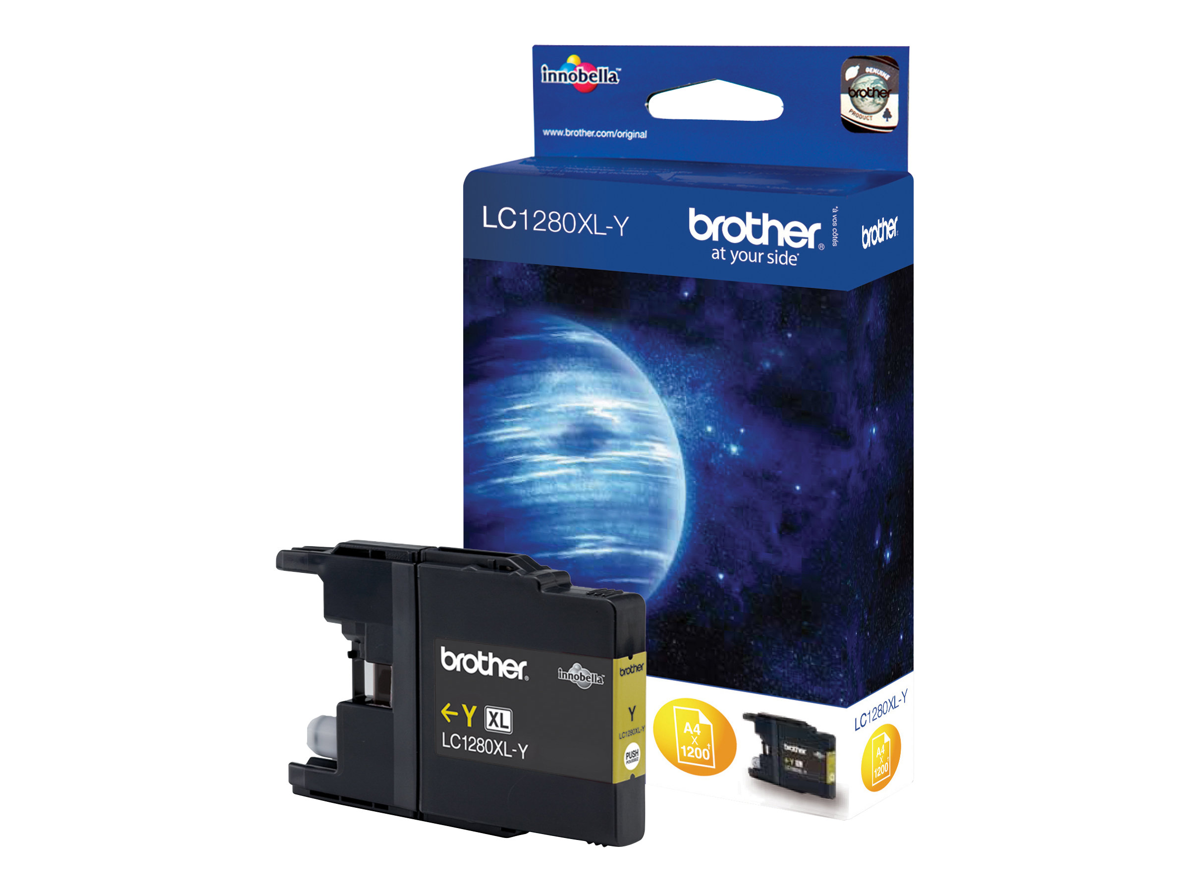 Brother LC1280XLY tintes kasetne, dzeltena