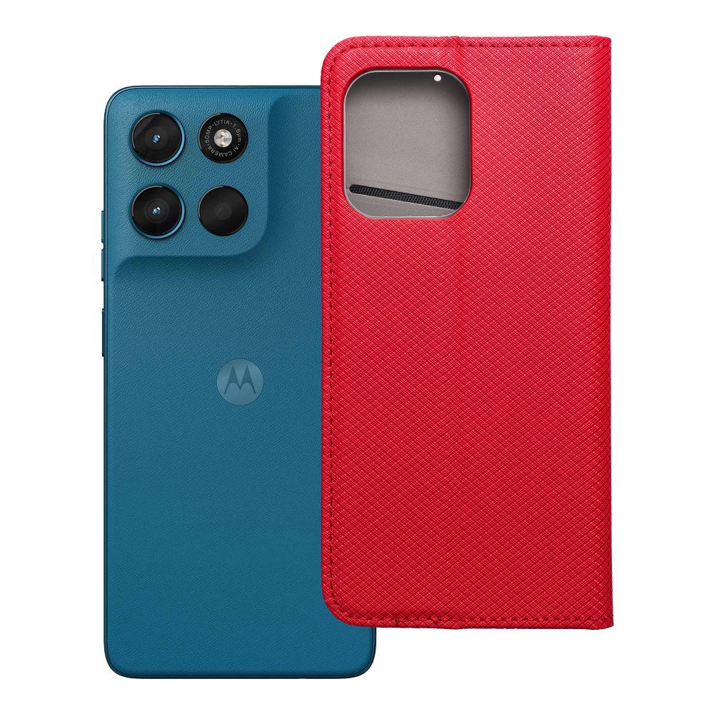 SMART CASE Book maciņš priekš Oppo Reno A6 PRO 5G - sarkans