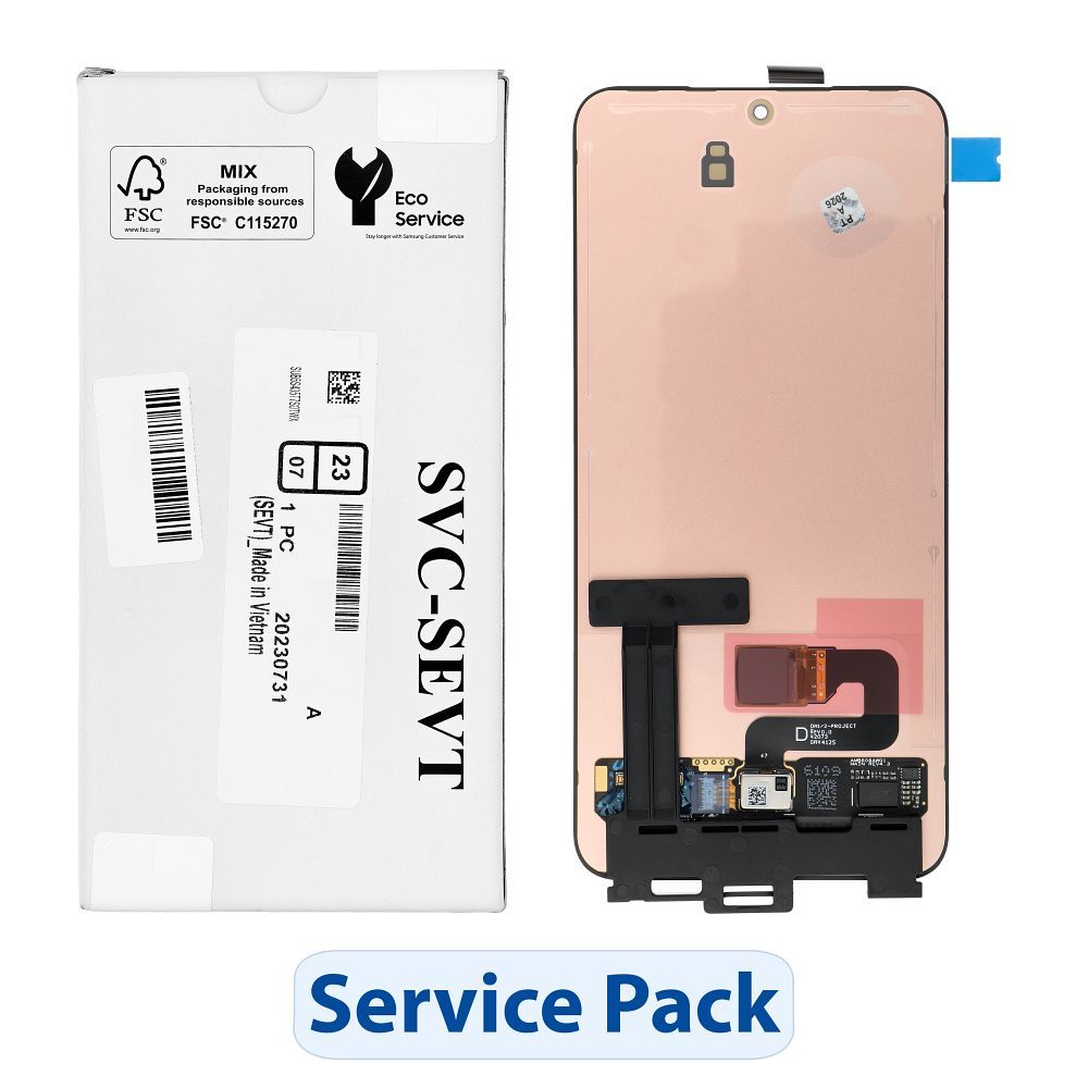 Samsung Service Pack displejs bez rāmja modelim Galaxy S23 S911B (GH82-31245A)