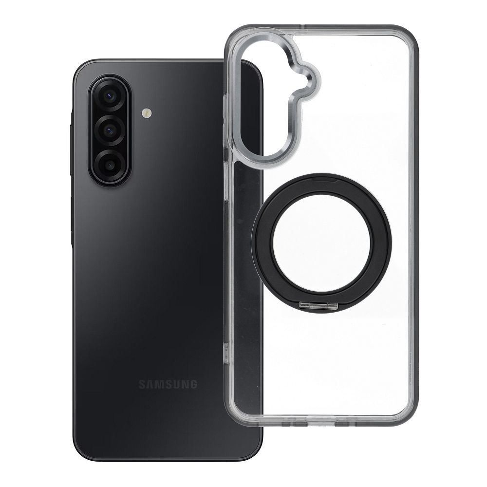 Case for Samsung A17 / A18 Frame Circle Stand compatible with MagSafe black