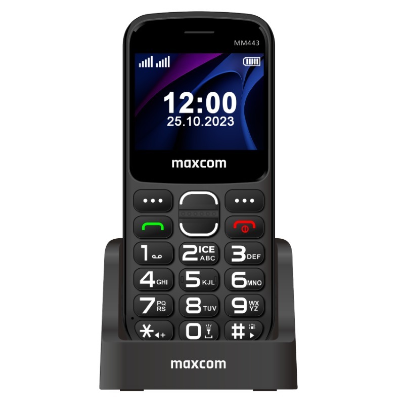 Maxcom MM 443 4G mobilais tālrunis, melns